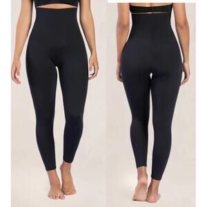 Curveez Stunning Shape High Waisted Shaping Leggings Black Women's Large NWT